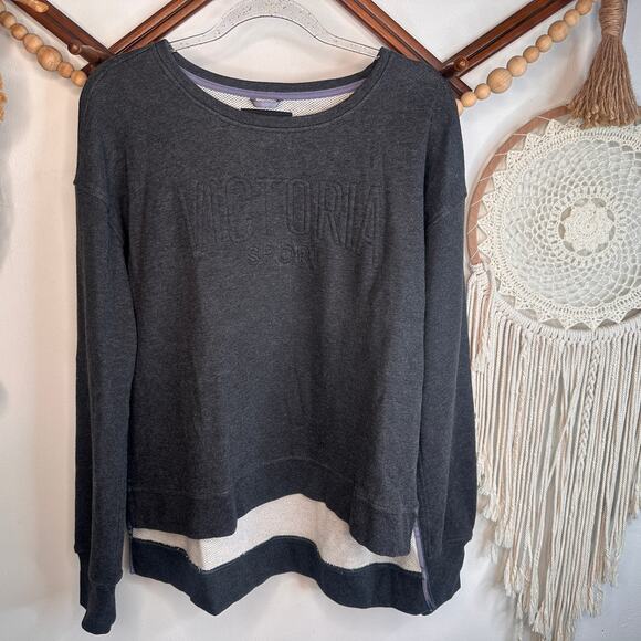 Victoria's Secret Tops - Victoria Sport Gray Oversized Sweatshirt